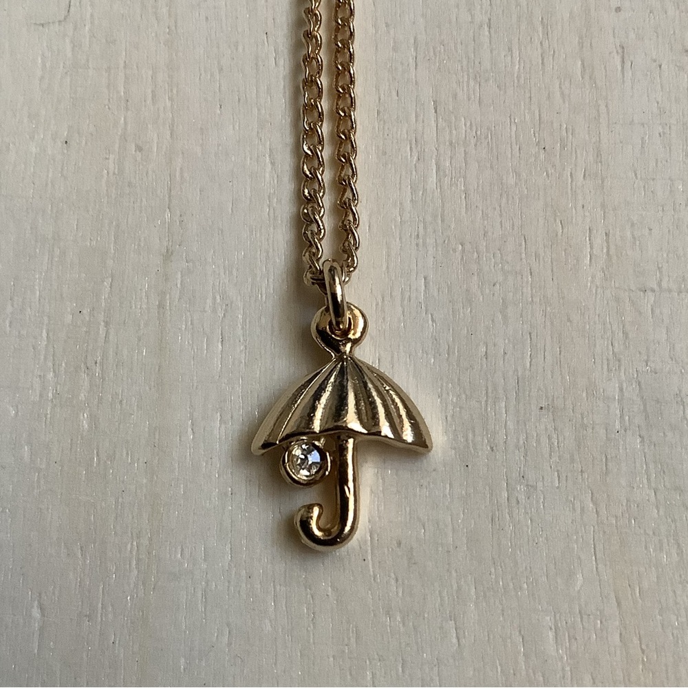 New vintage mini umbrella pendant necklace